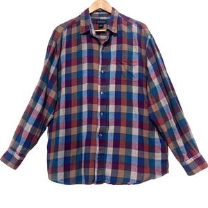 Austin Clothing Co Mens XXL Plaid Flannel Long Sleeve Button Up Shirt 100 Cotton